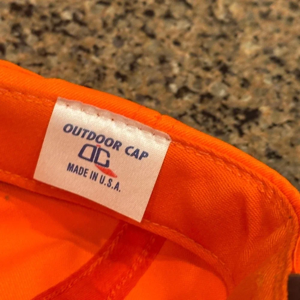 Vtg Pheasants Forever Outdoor Cap Hunting Hat Adjustable Orange Brown Made in US